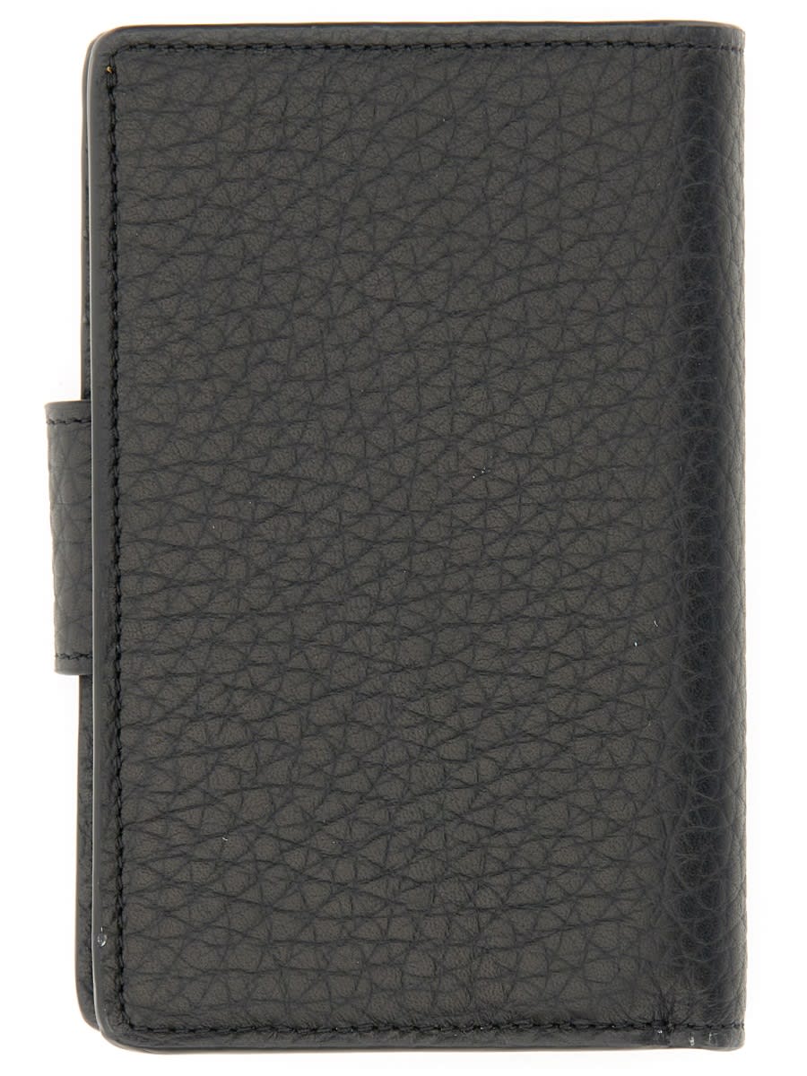 Shop Orciani Leather Wallet In Black