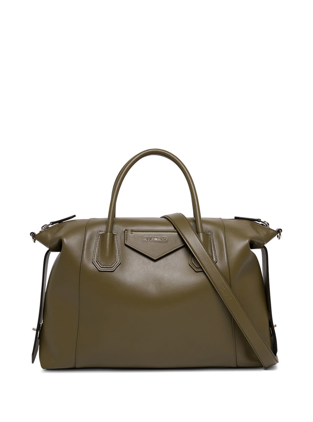 Givenchy Antigona Soft Handbag In Green Leather