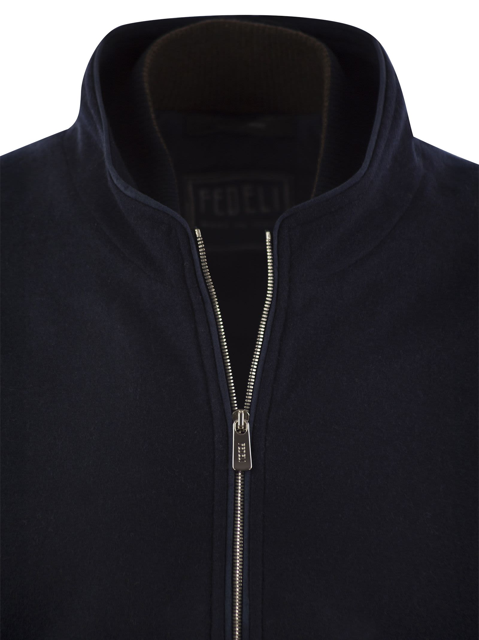 Fedeli Cashmere Lined Waistcoat In Night Blue