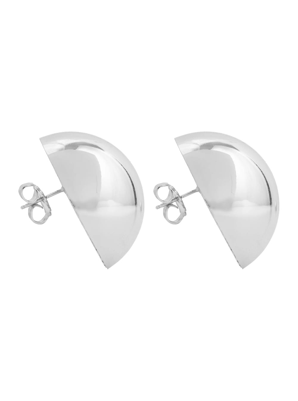 Federica Tosi 'luna' Metallic Earings With Rear Butterfly Clasp Closure And Circular Design In Metallic