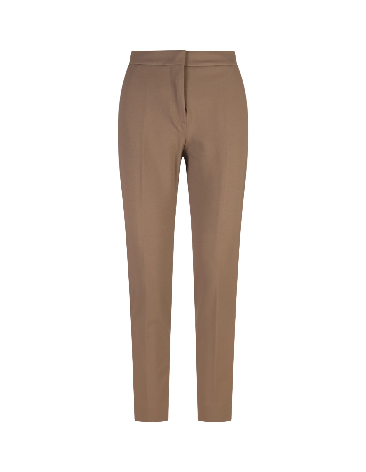 Shop Max Mara Light Brown Pegno Trousers