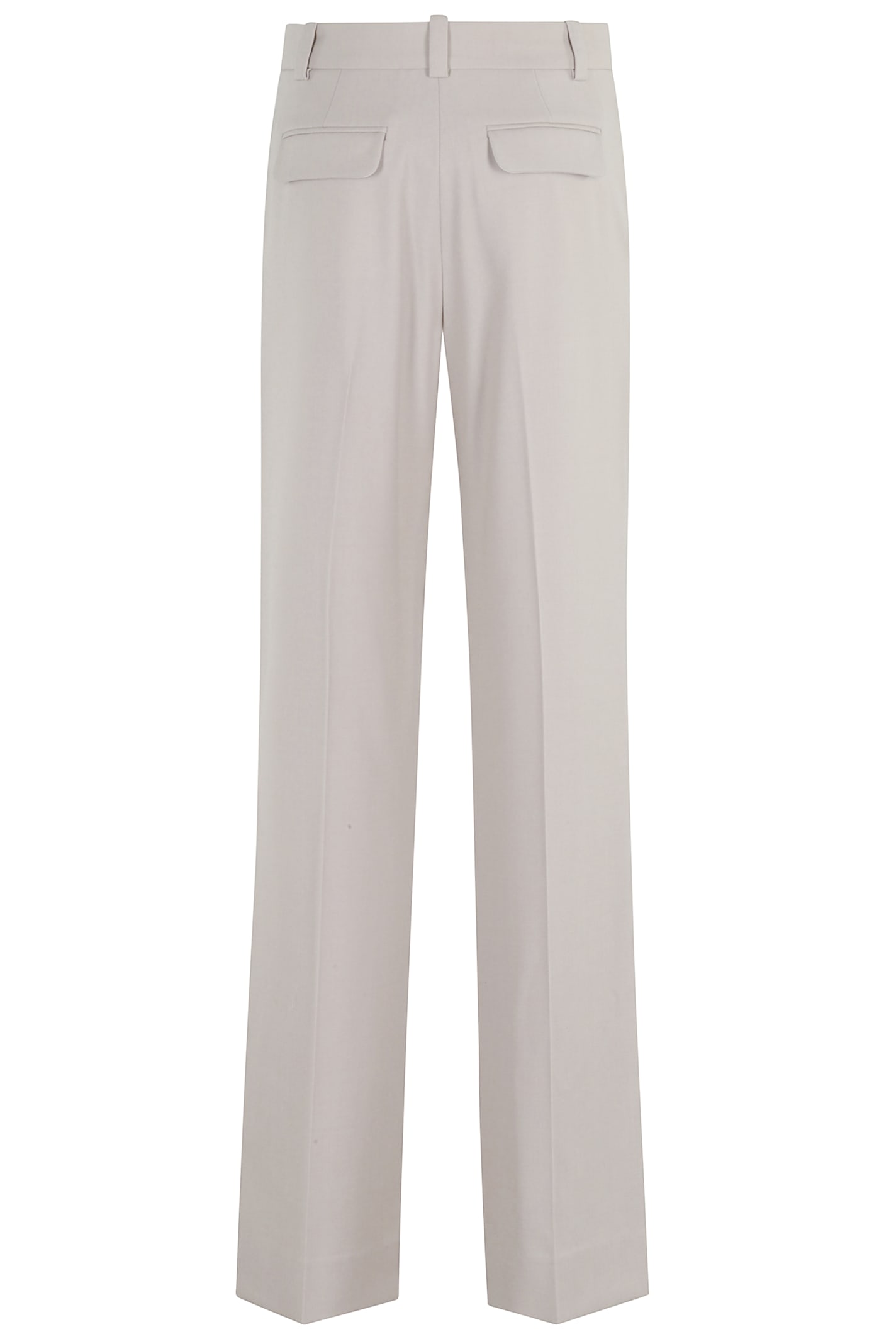 Victoria Beckham Straight Tailored Trousers In White