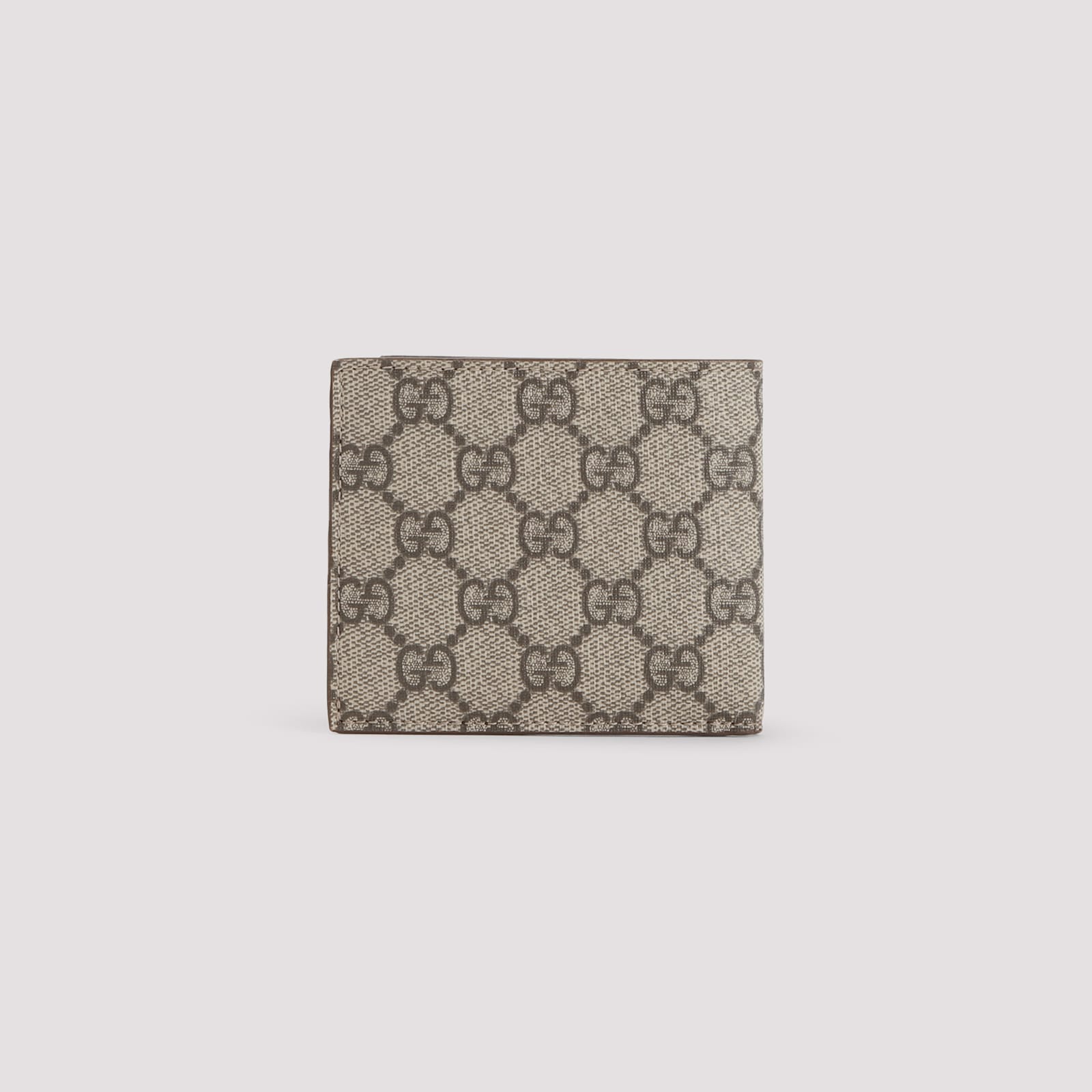 Gucci Gg Supreme Textile Wallet In Brown