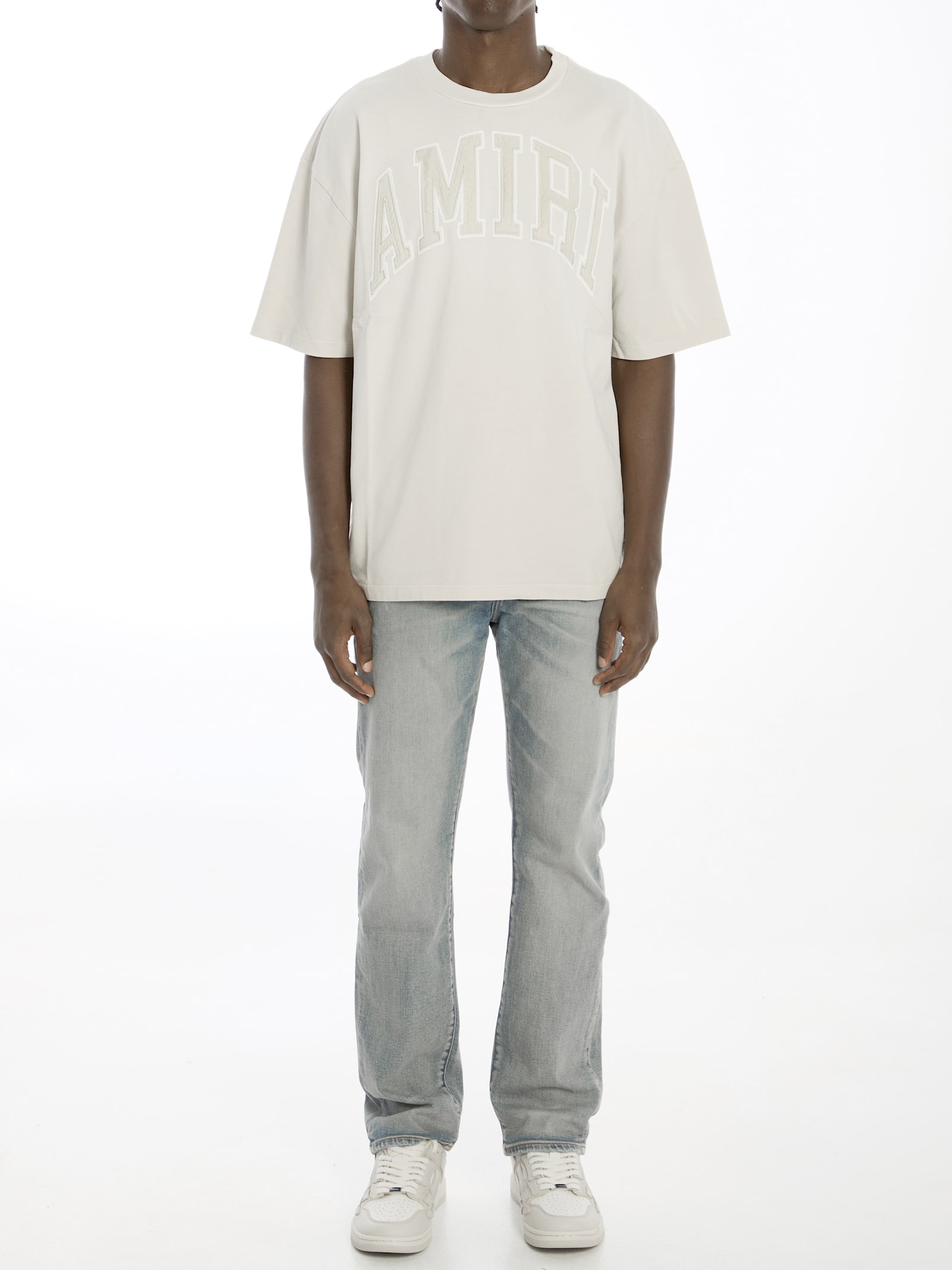 Shop Amiri Vintage Oversized T-shirt In Beige