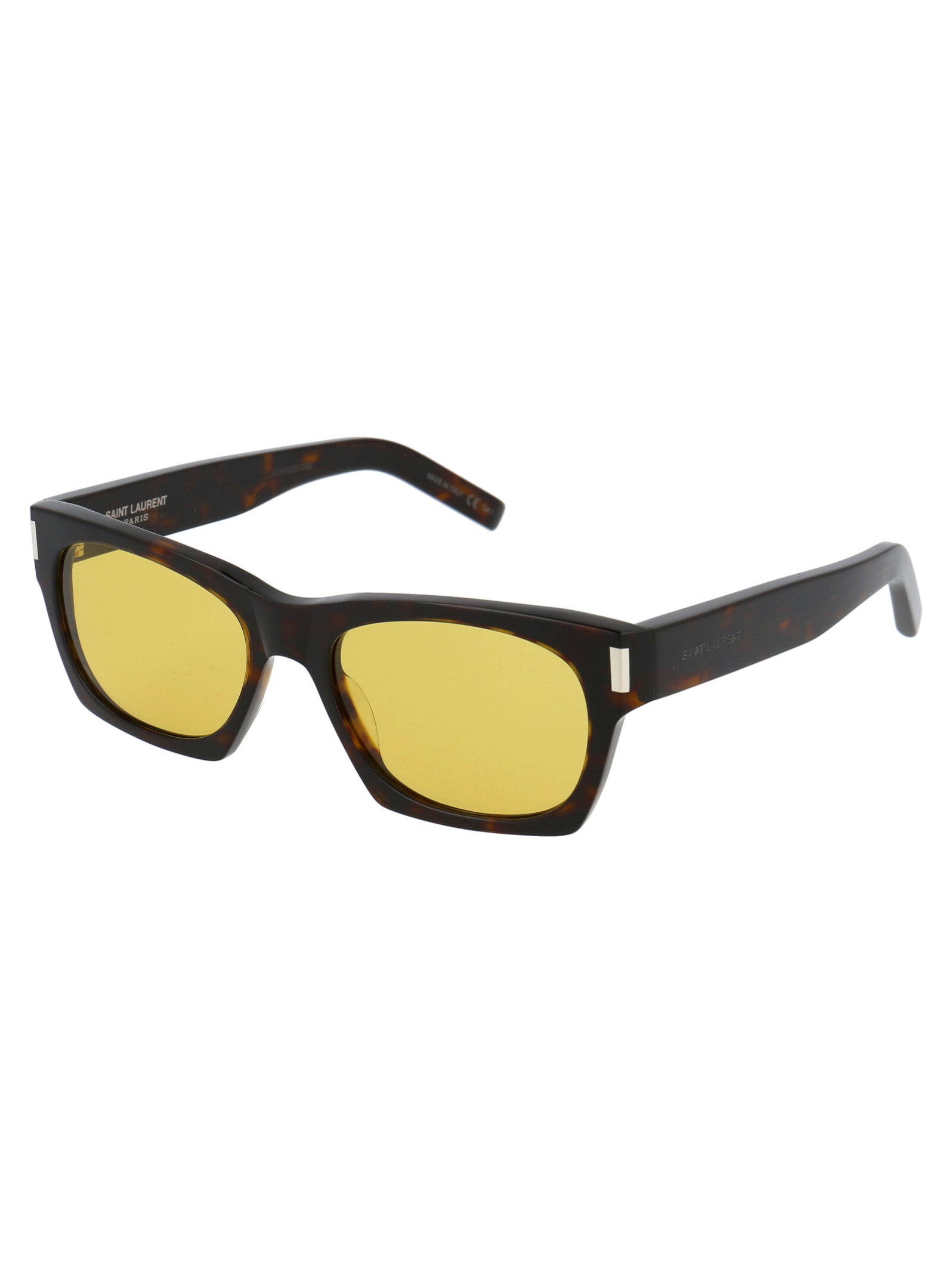 Shop Saint Laurent Sl 402 Sunglasses In 007 Havana Havana Yellow