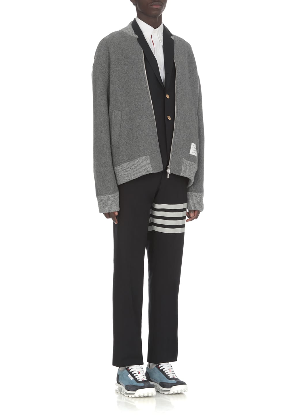 Thom Browne Classic Pants With Martingale In Blue