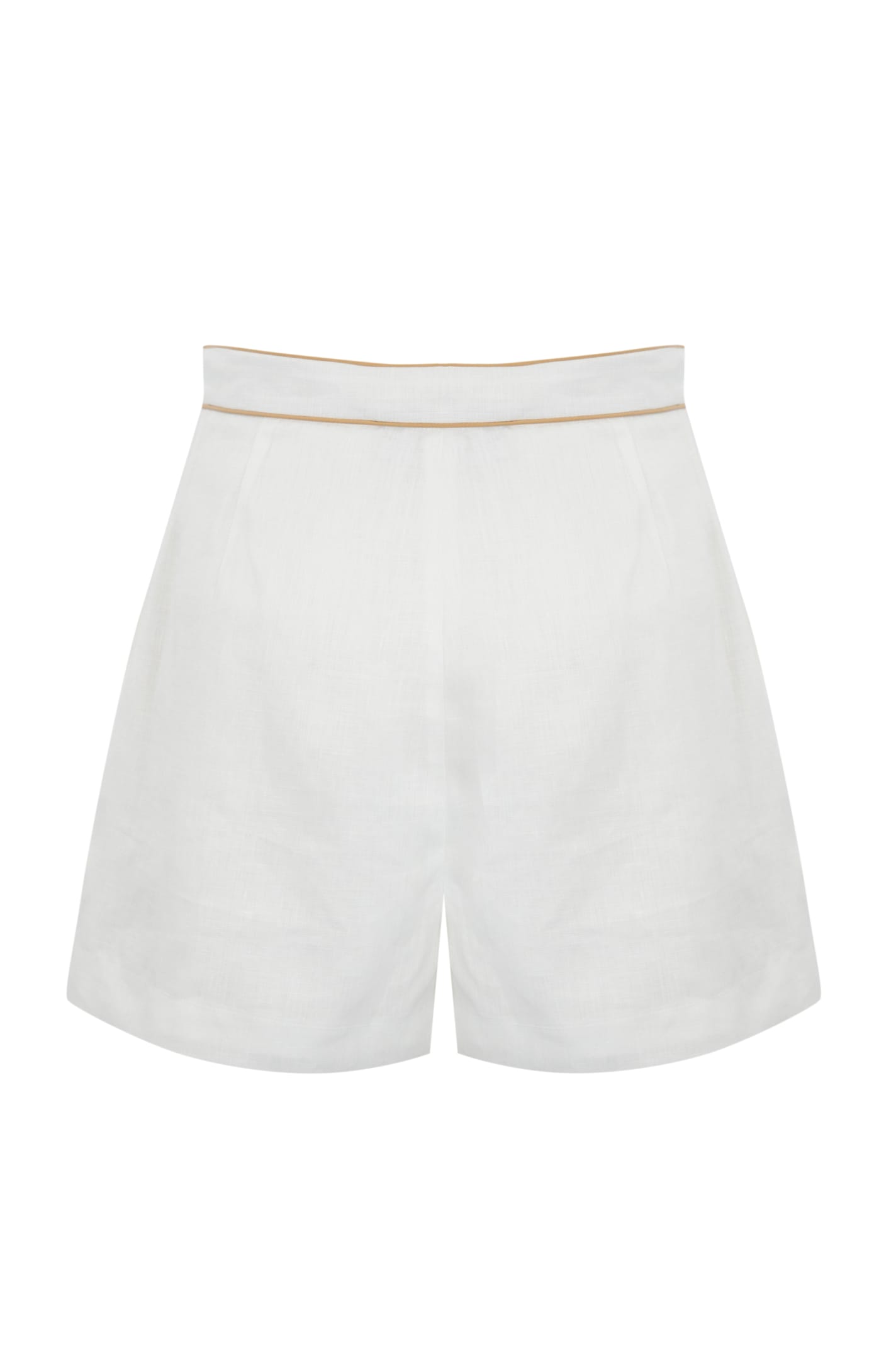Mvp Wardrobe Bermuda Shorts In Linen In Bianco Ottico
