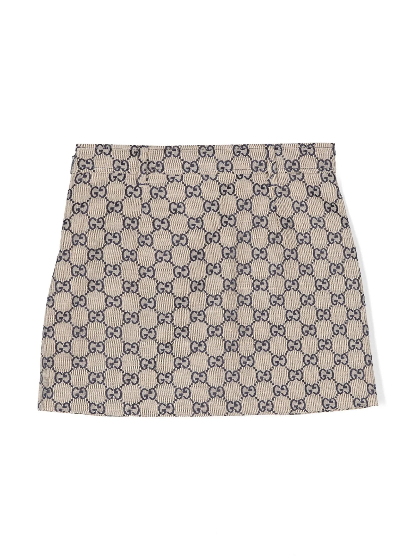 Shop Gucci Kids Skirts Beige