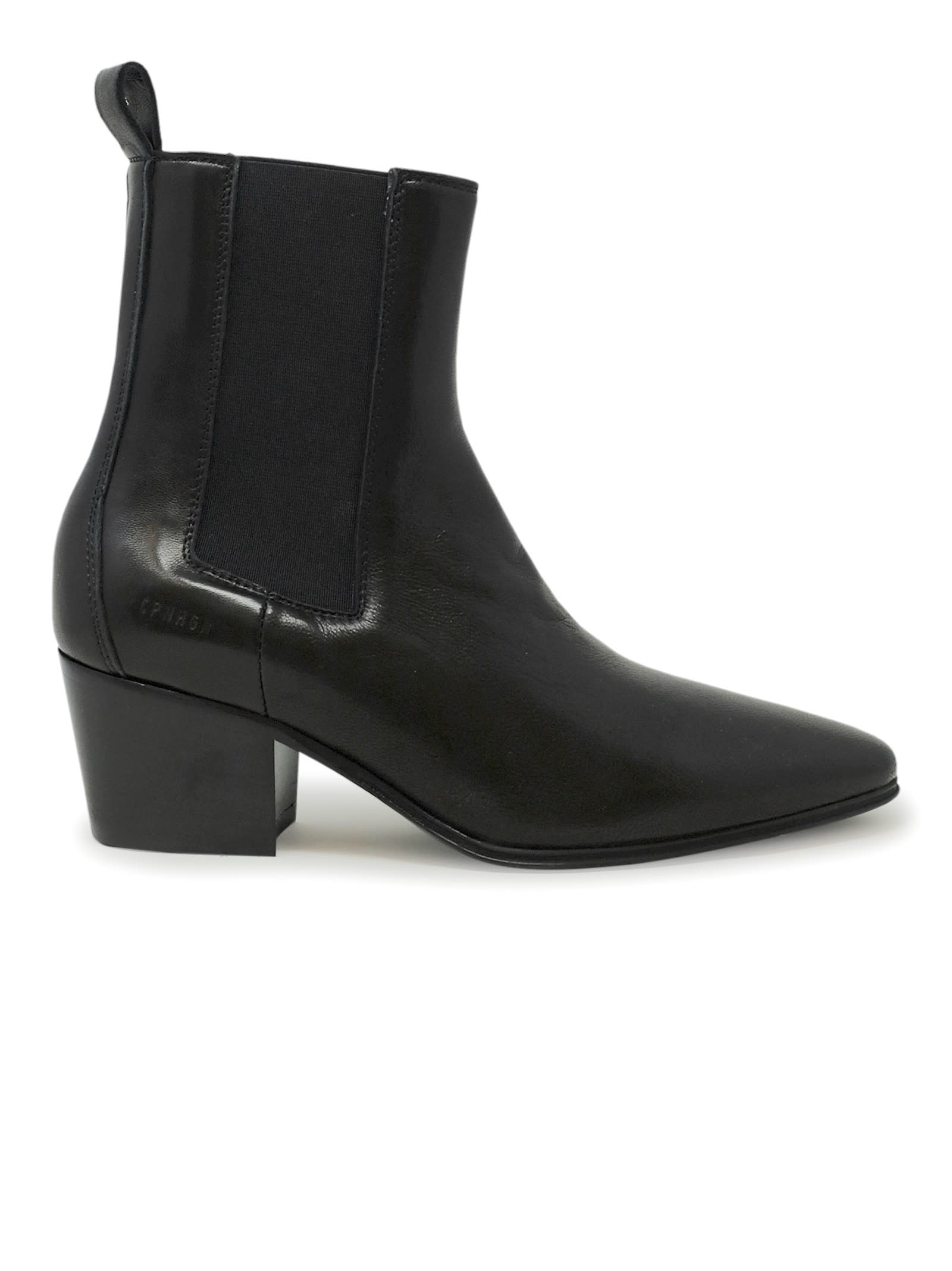 Facph252 Black Leather Ankle Boots