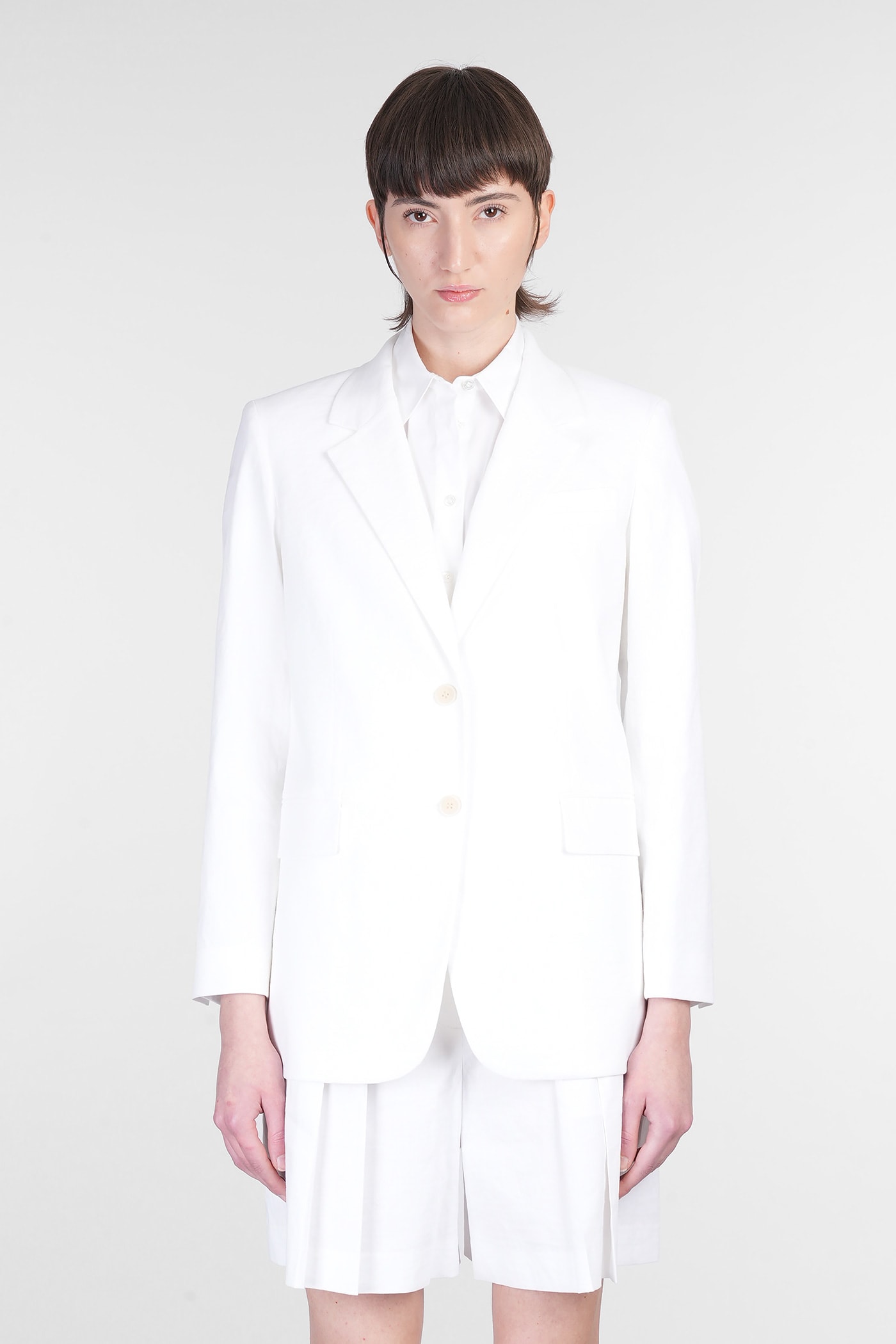 Blazer In White Linen