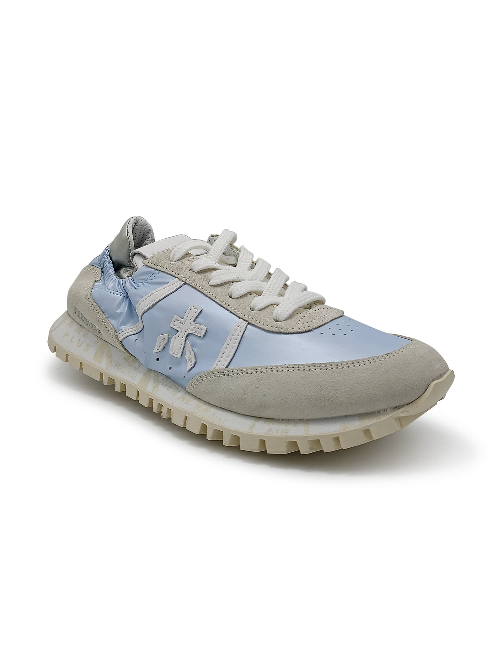 Shop Premiata Sean Elasticated Sneakers In Clear Blue