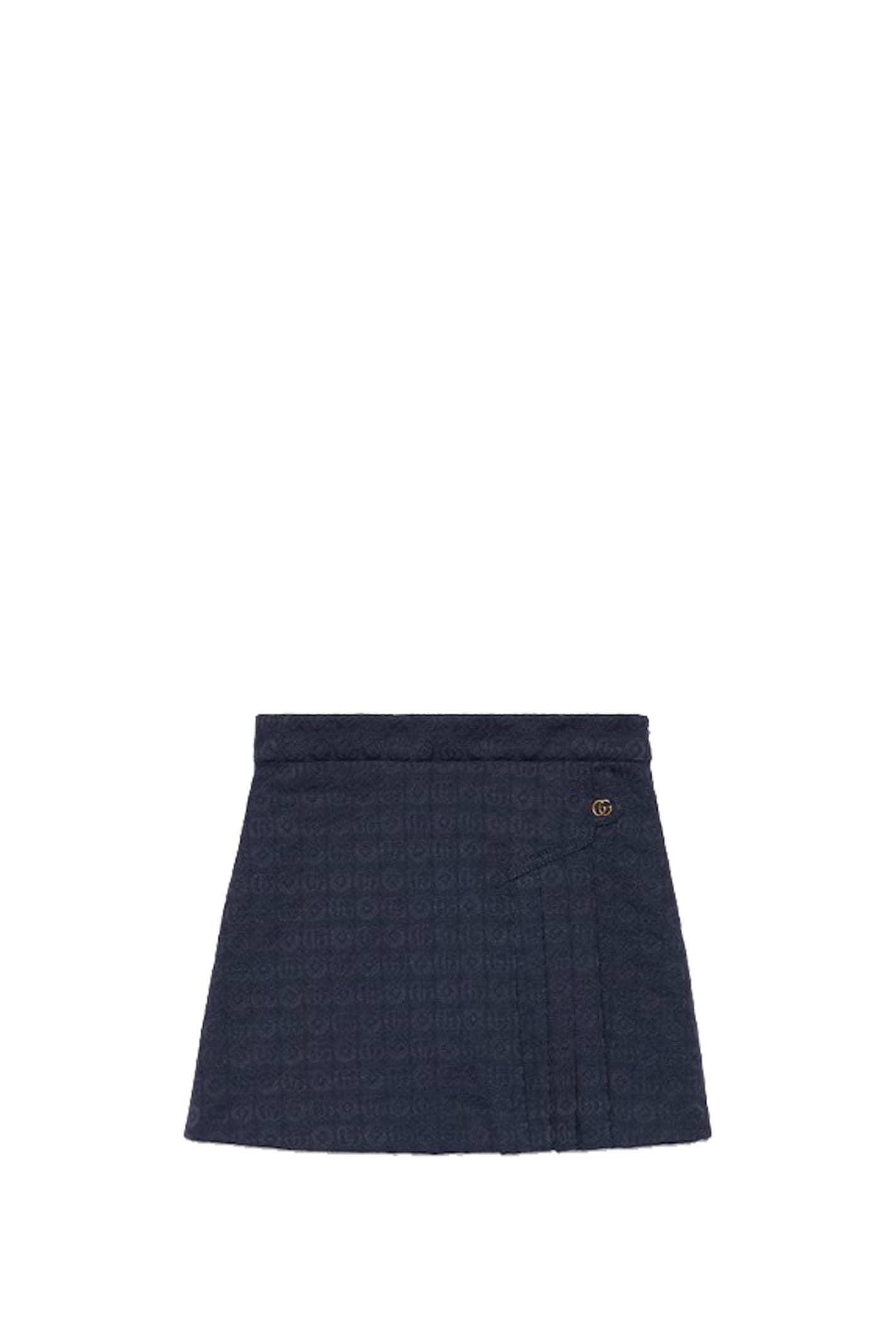 Gucci Kids' Skirt With Double G In Blue