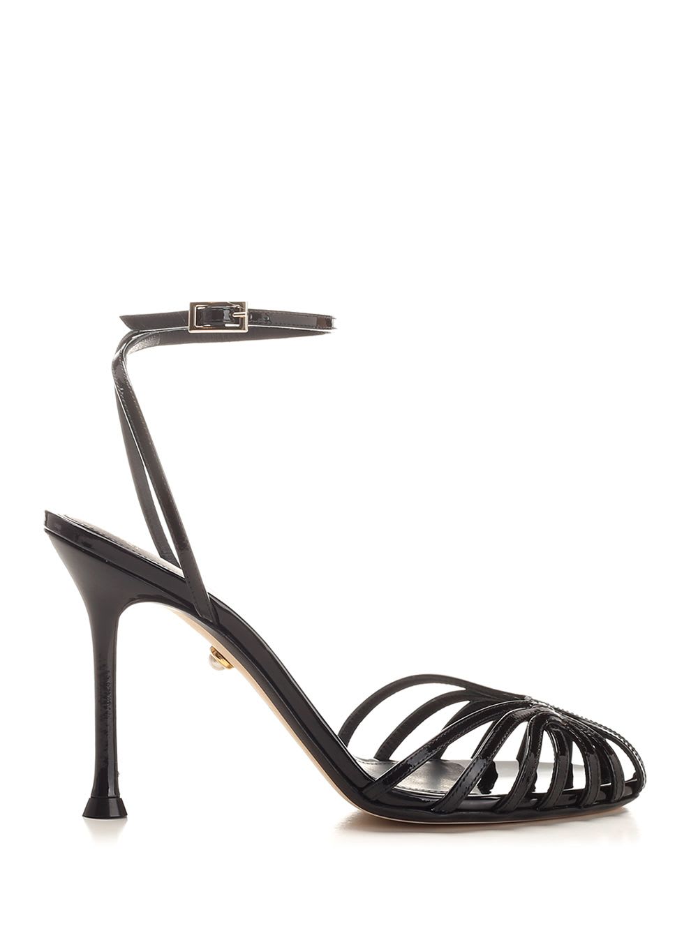 ally Patent Black Sandal