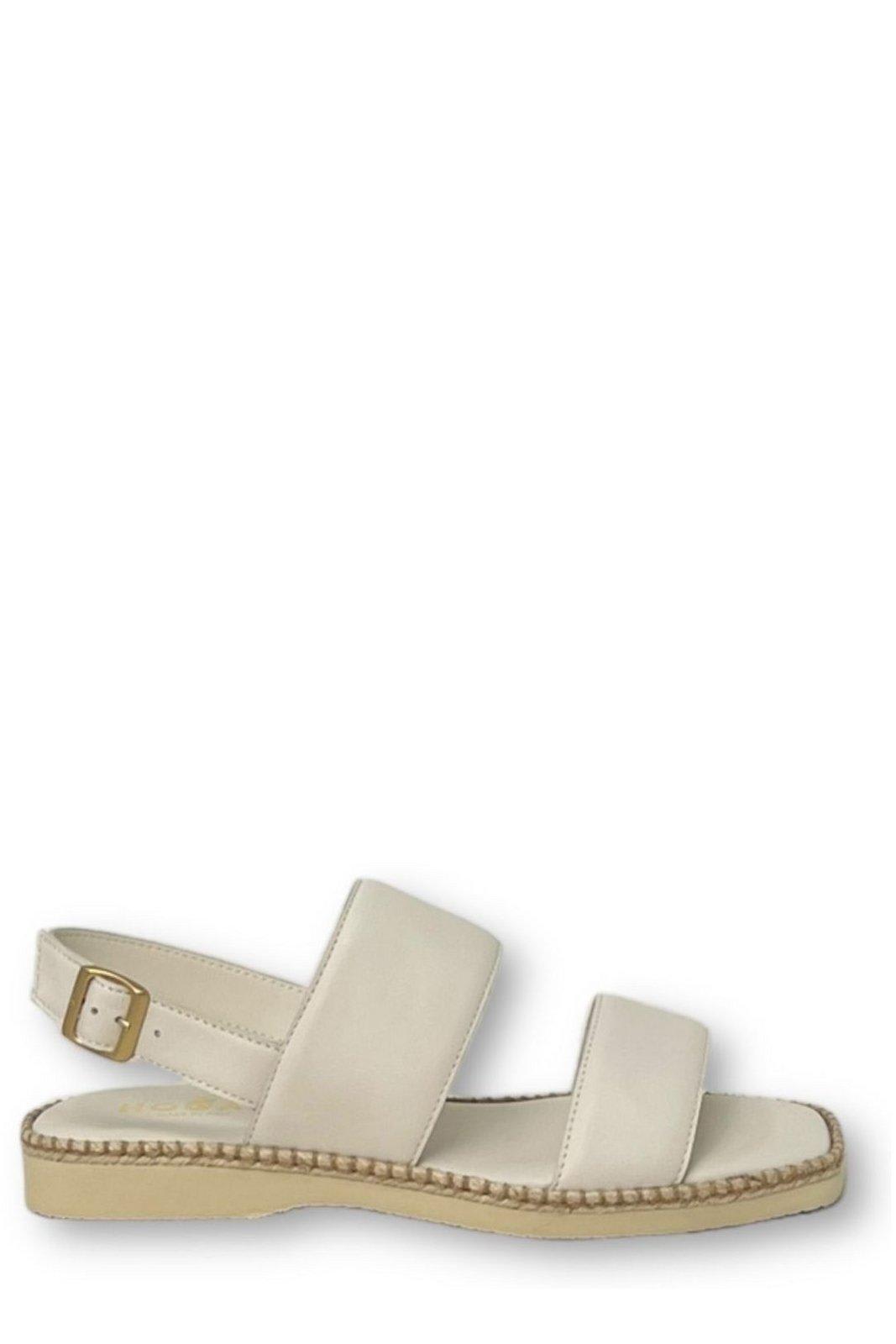 Shop Hogan H660 Square-toe Sandals In White