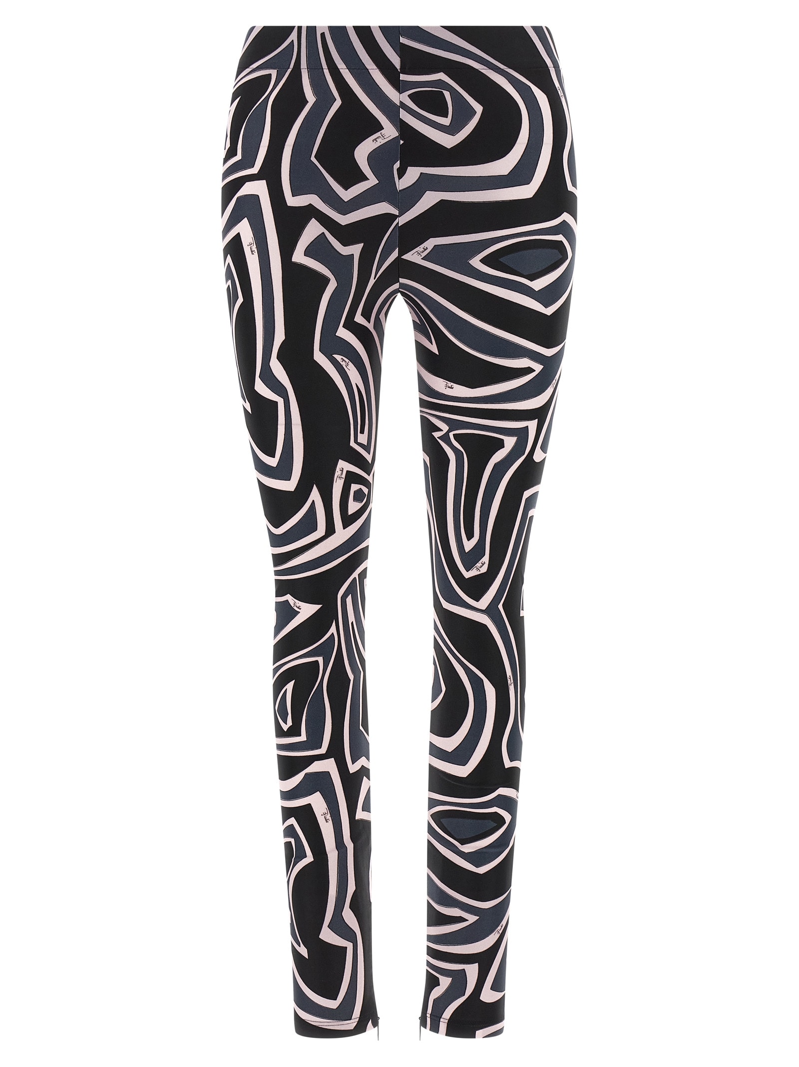 Pucci Abstract Pattern Stretch Fit Trousers In Black