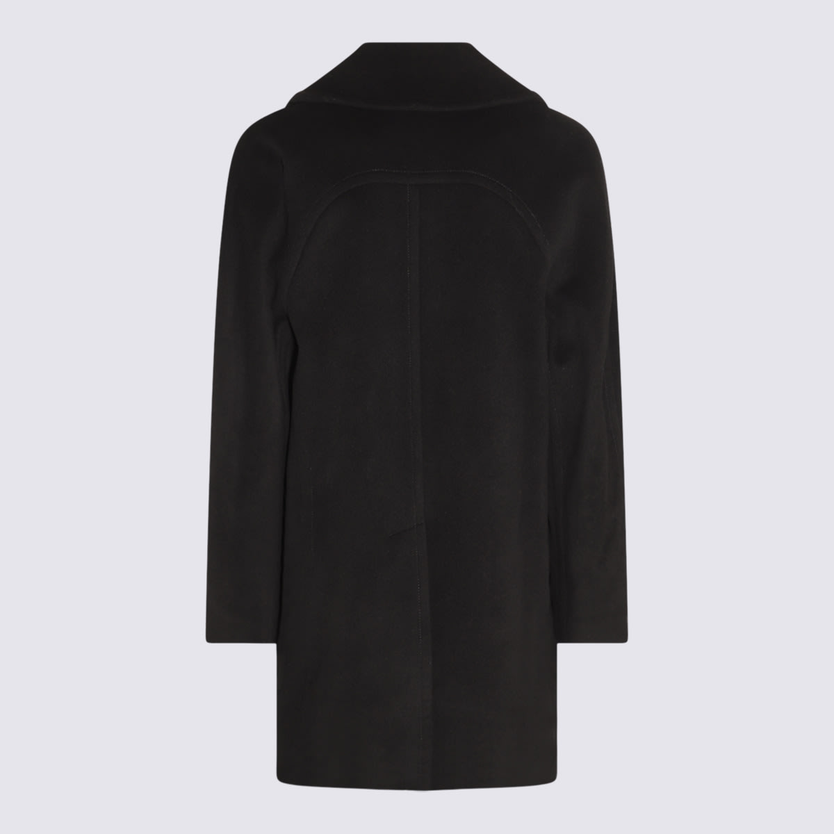 Alexander Mcqueen Black Wool Coat