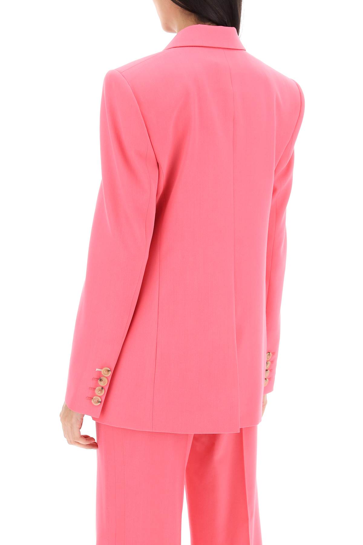 Stella Mccartney Single-breasted Wool Blazer In Watermelon (fuchsia)
