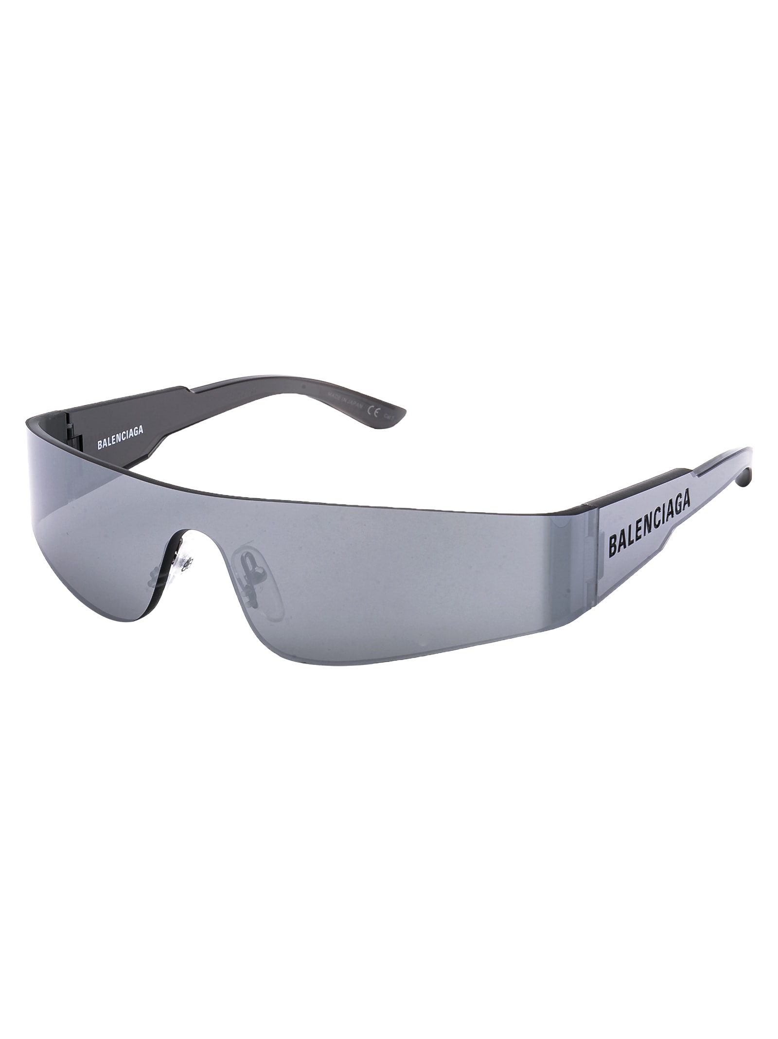 Shop Balenciaga Bb0041s Sunglasses In 002 Silver Silver Silver