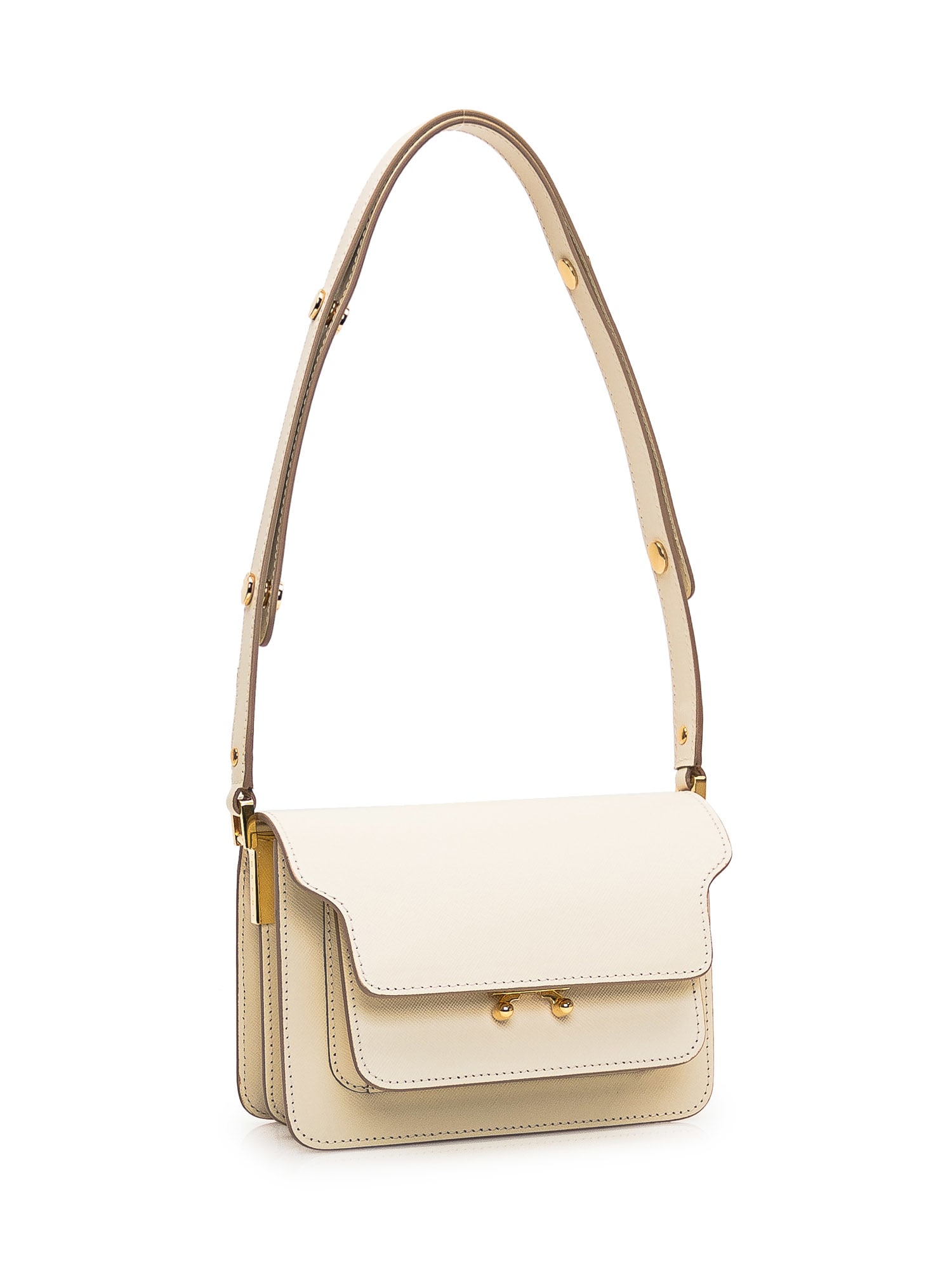 Shop Marni Trunk Mini Bag In Talc