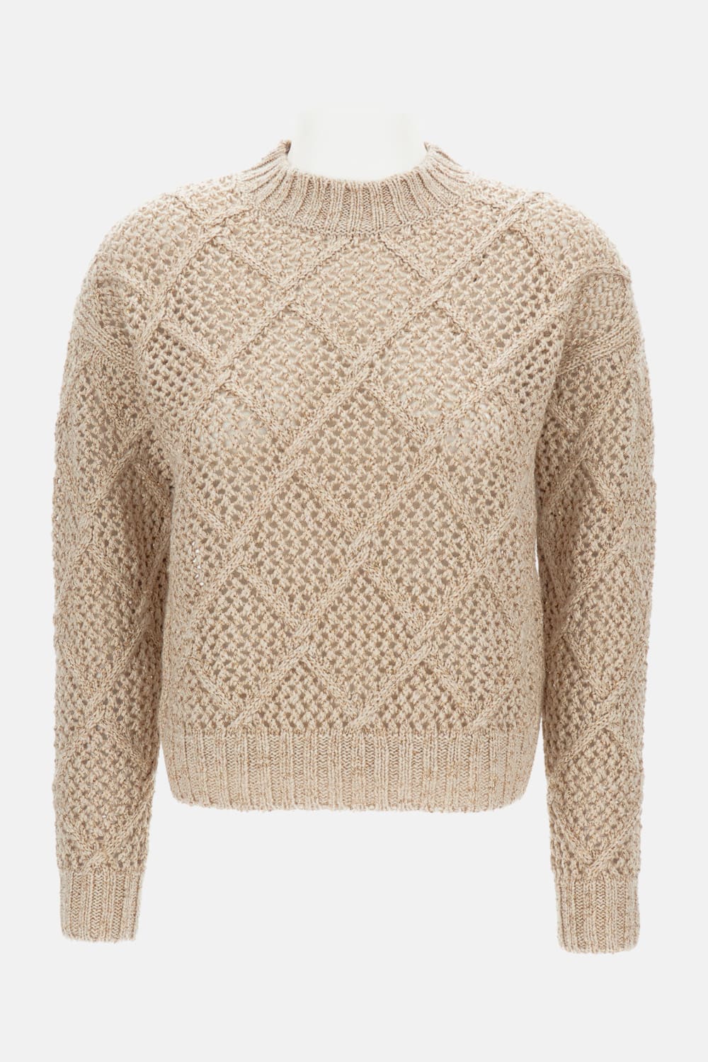 Max Mara Open-work Sweater In Neutral