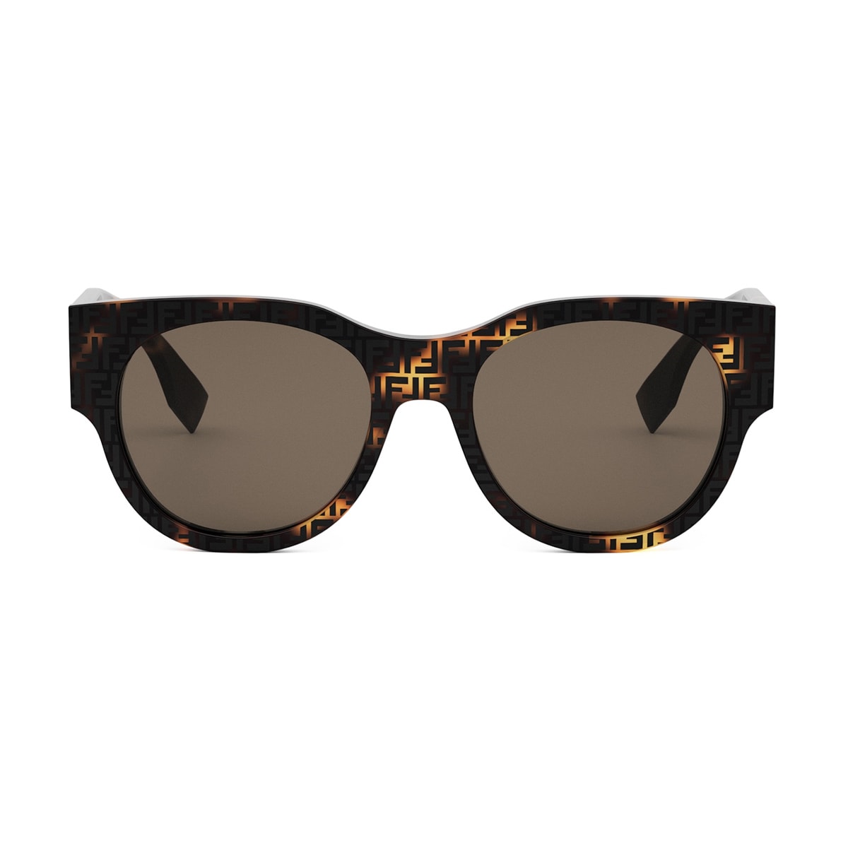 Shop Fendi Fe40147i 55e Havana/serigrafato Sunglasses In Marrone