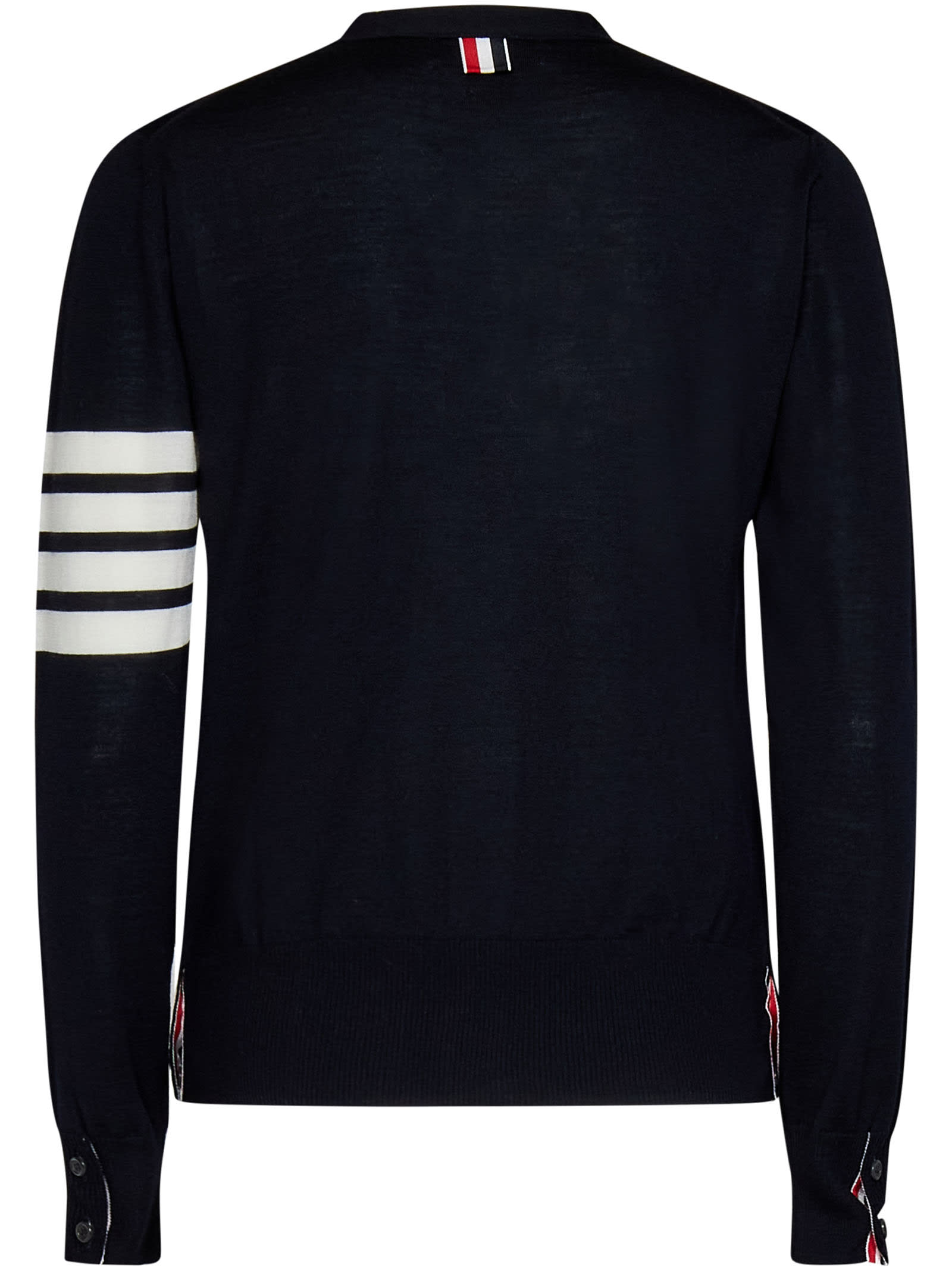 THOM BROWNE VIRGIN WOOL CARDIGAN