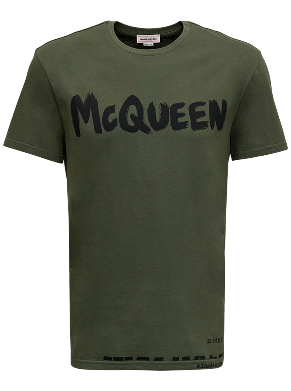 Alexander McQueen Green Cotton T-shirt With Logo Print