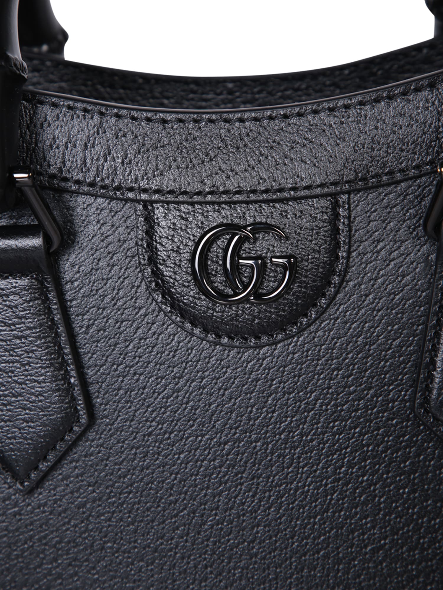 Shop Gucci Diana S Black Handle Bag