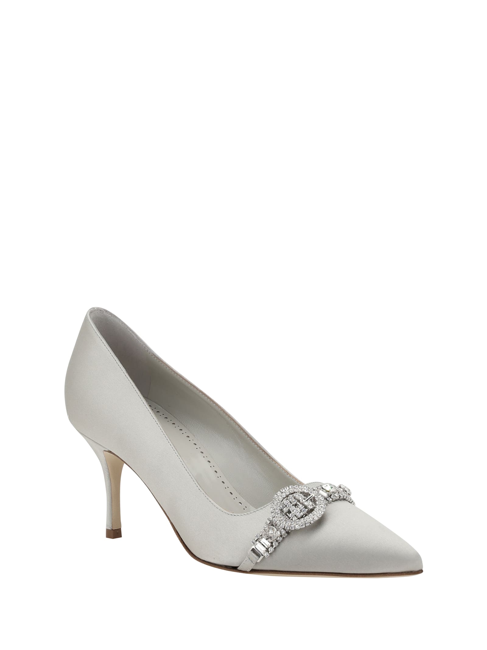 MANOLO BLAHNIK ASAPUMP SATIN PUMPS