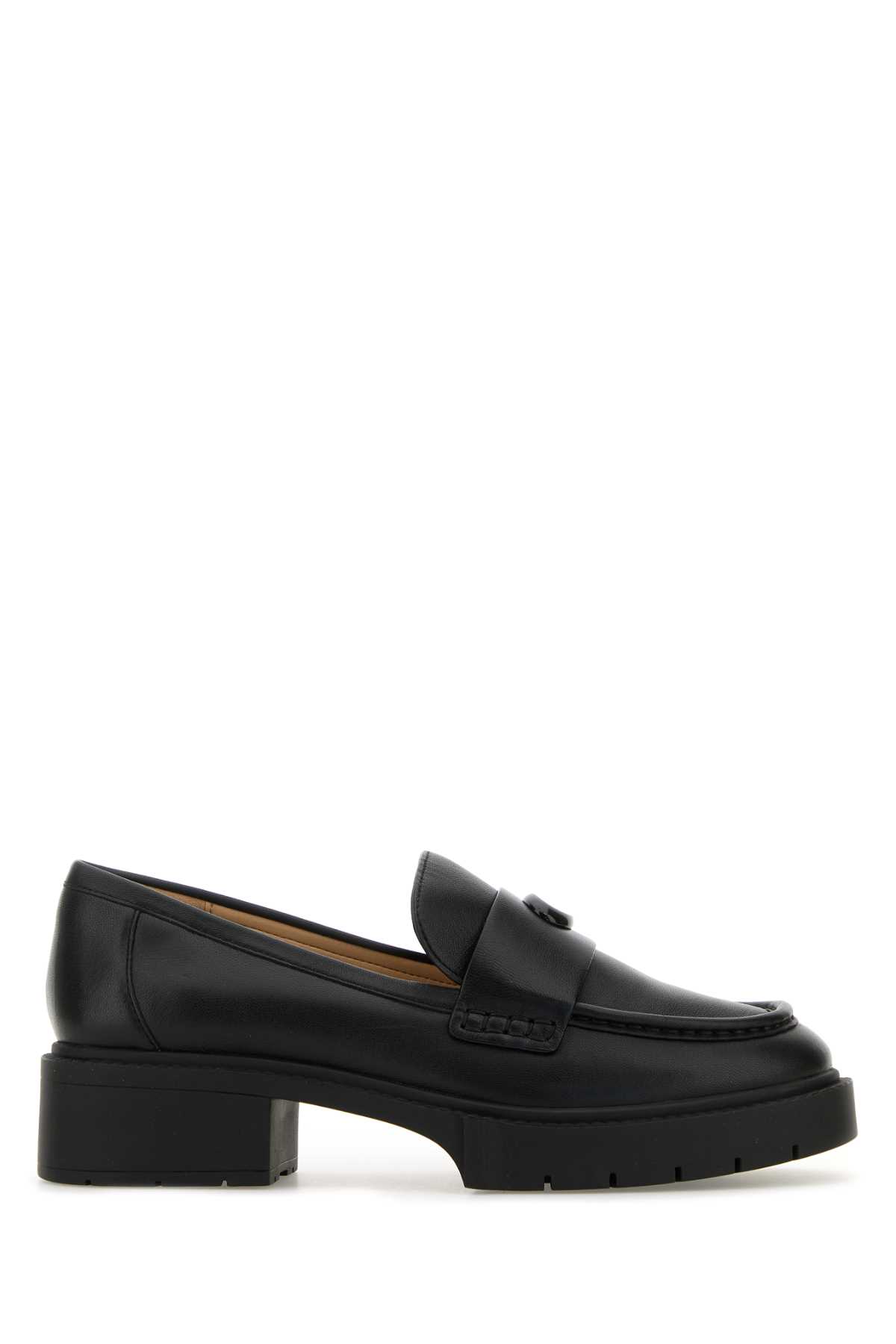 Black Leather Leah Loafers