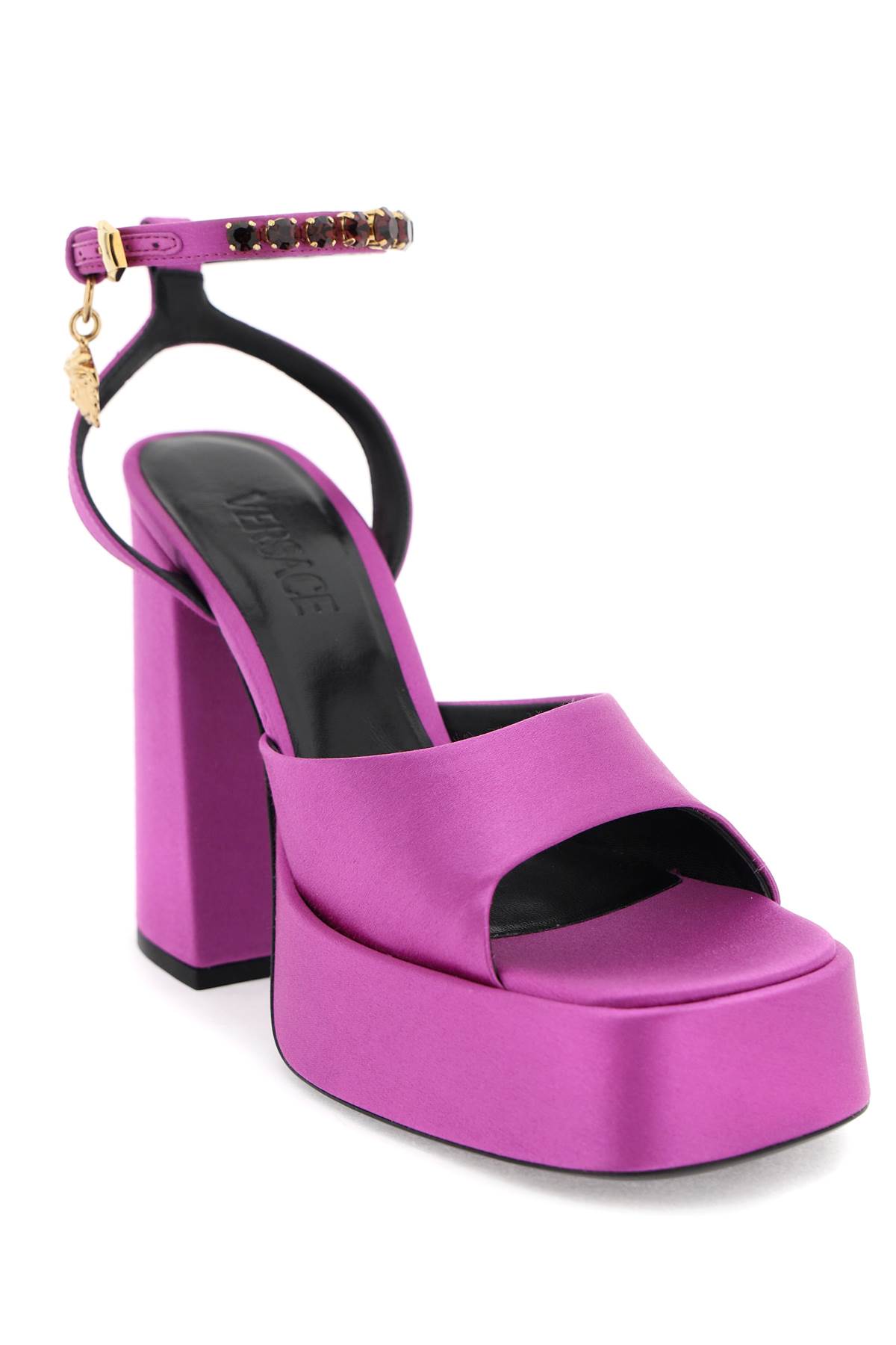Shop Versace Aevitas Sandals In Beach Rose  Gold (purple)