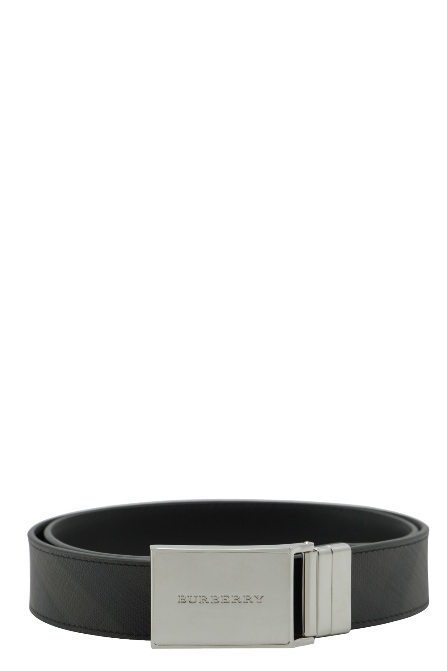 Shop Burberry Reversible Belt In Brown