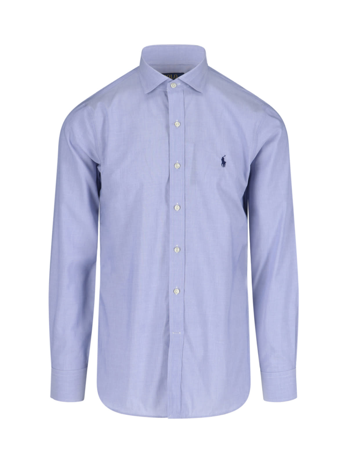 Shop Polo Ralph Lauren Classic Logo Shirt In Light Blue