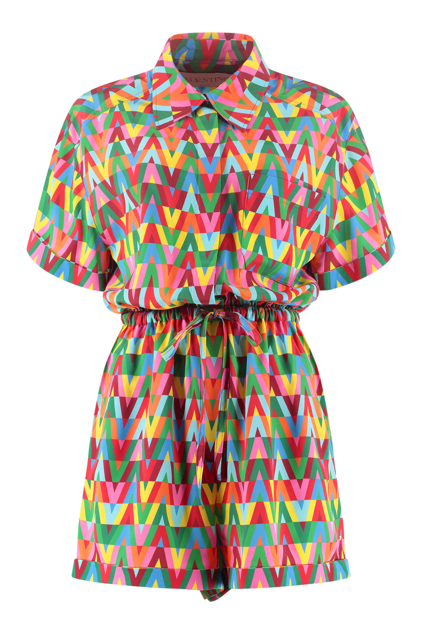 Printed Silk Jumpsuit