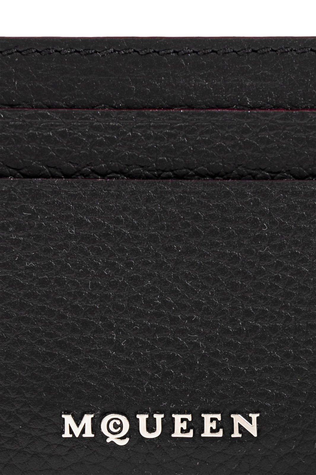 Alexander Mcqueen Sling Card Bag In Blacksilver