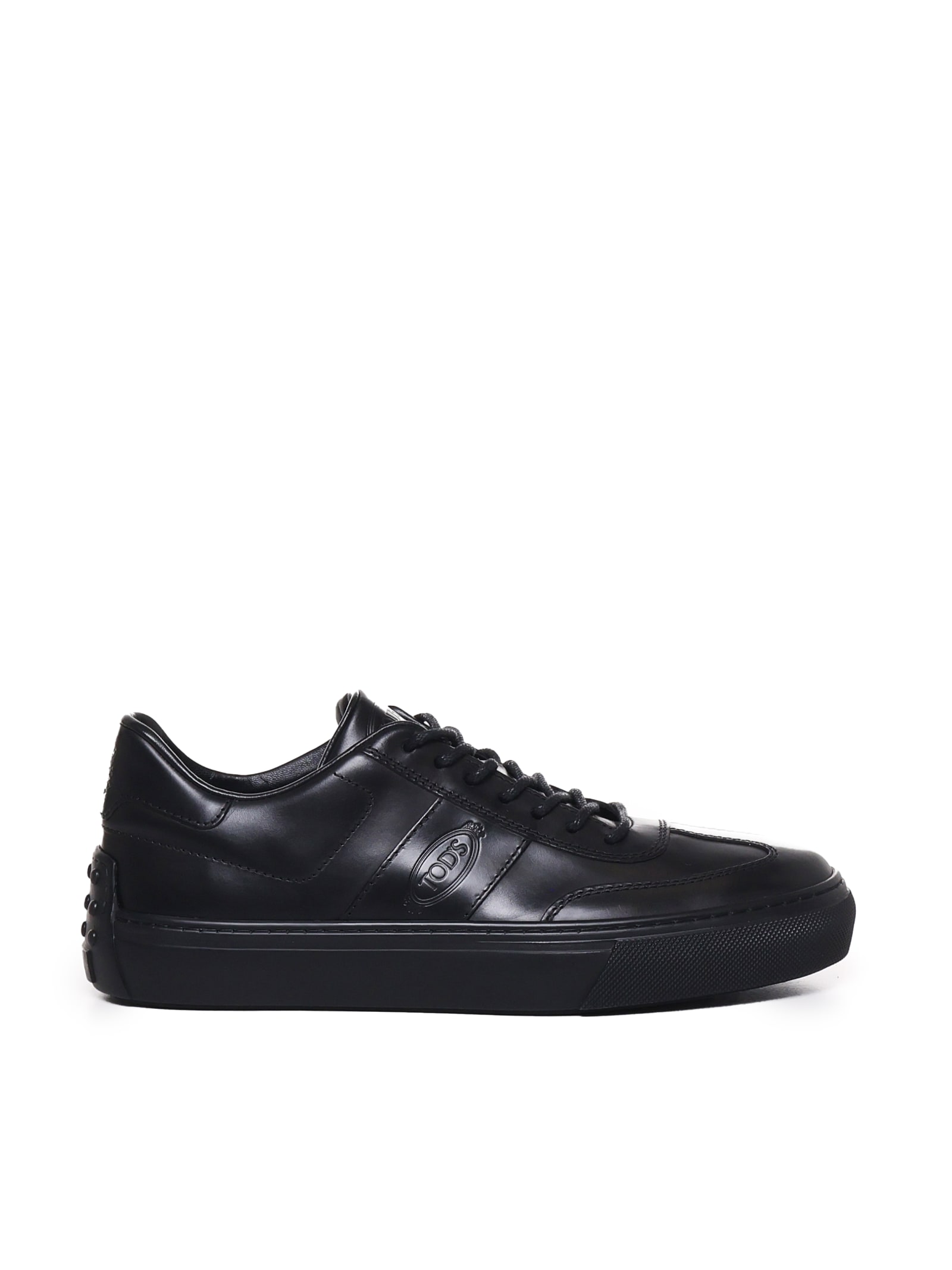 Sneakers Total Black In Calfskin