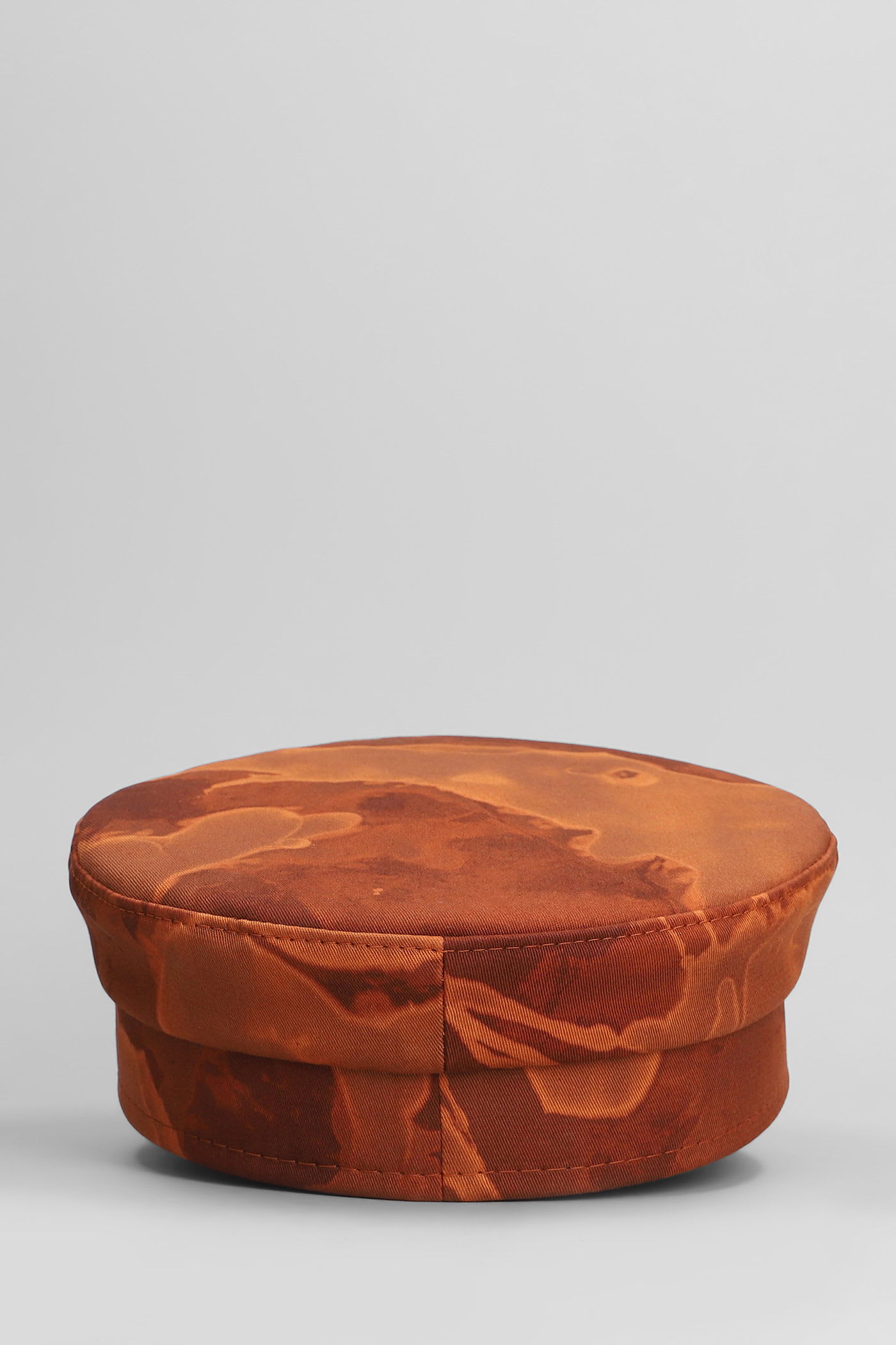 Ruslan Baginskiy Baker Boy Hats In Orange Cotton In Brown