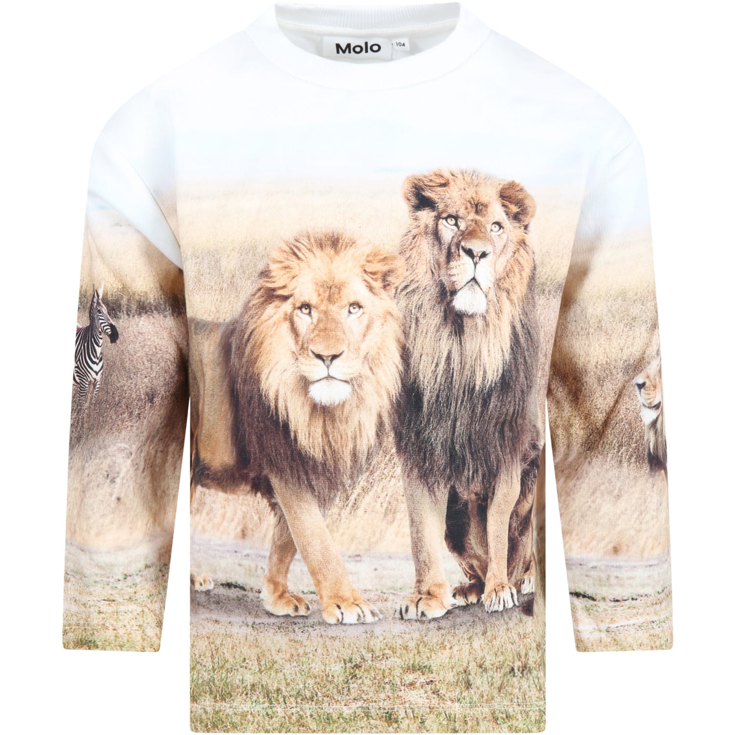 Molo Multicolor Sweatshirt For Kids With Lions