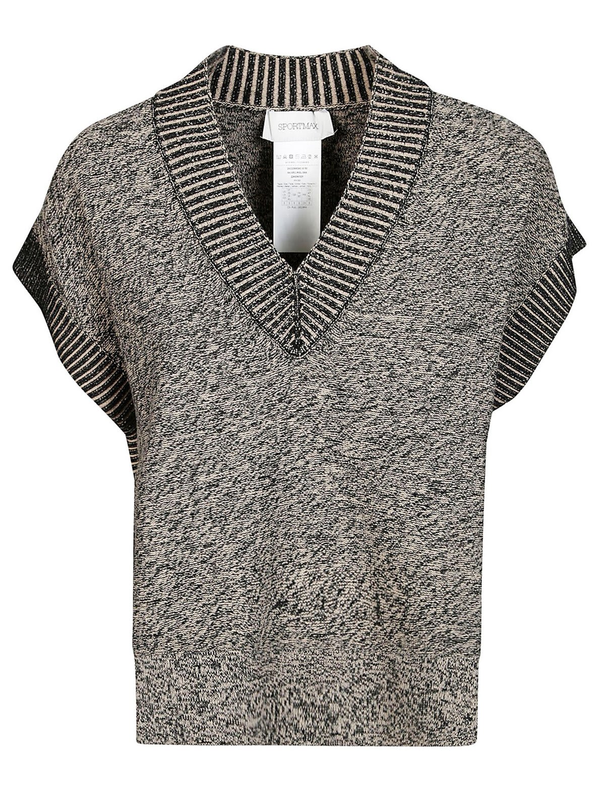 SPORTMAX V-NECK SHORT-SLEEVED JUMPER 