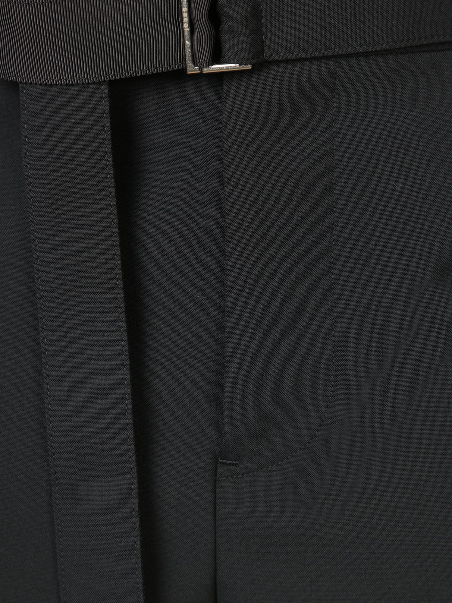 Shop Sacai Black Suiting Trousers