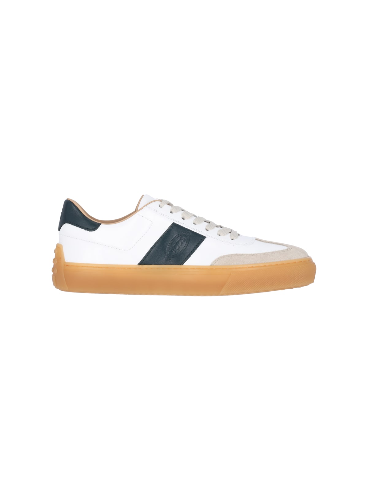 Shop Tod's Tabs Sneakers In White