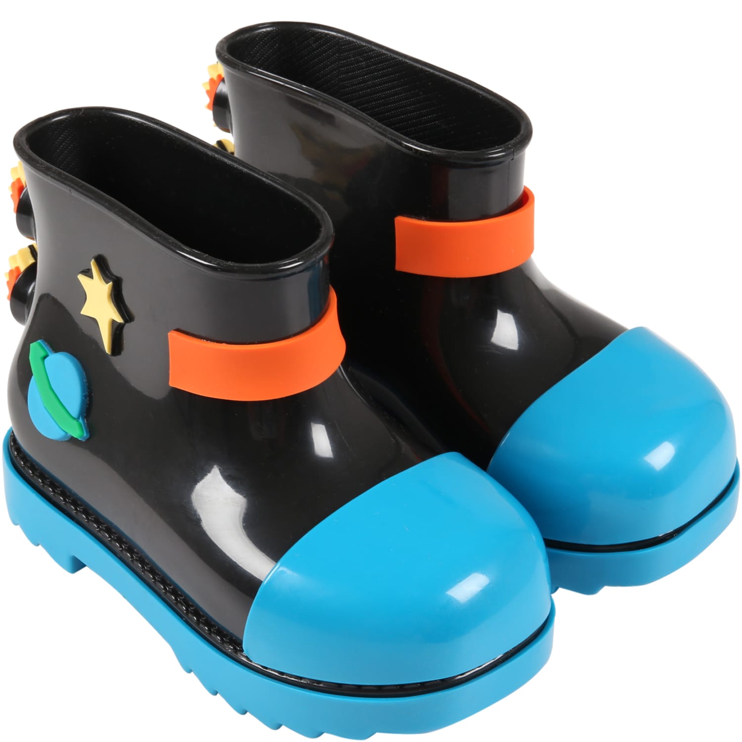 Shop Melissa Multicolor Boots For Boy With Flames
