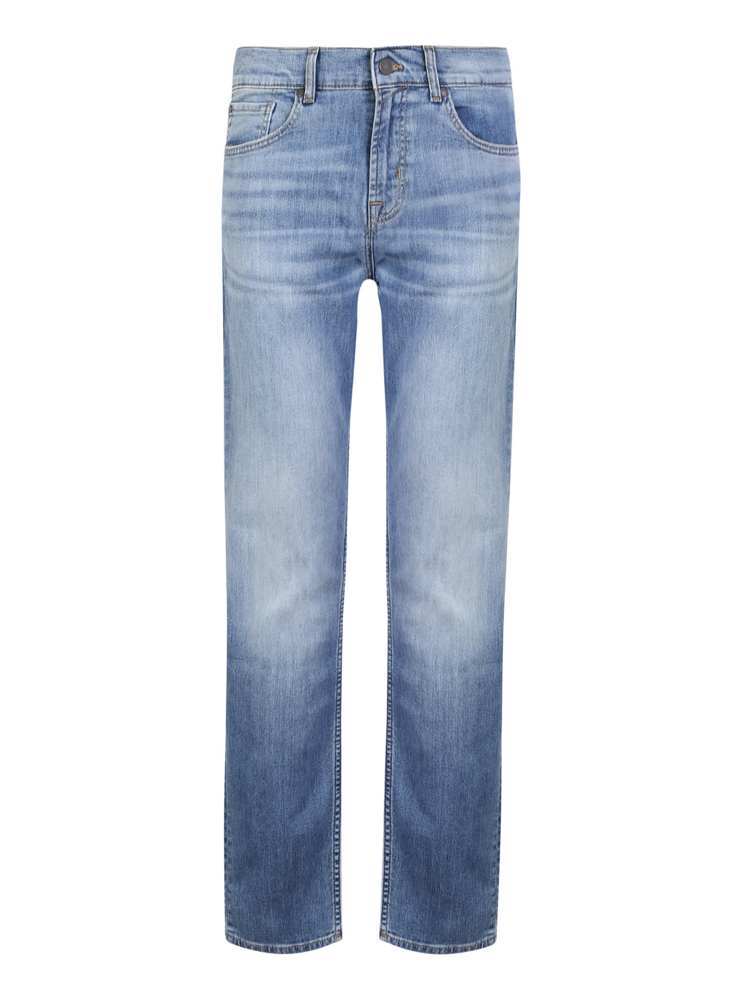 7 FOR ALL MANKIND STRAIGHT LIGHT-BLUE JEANS