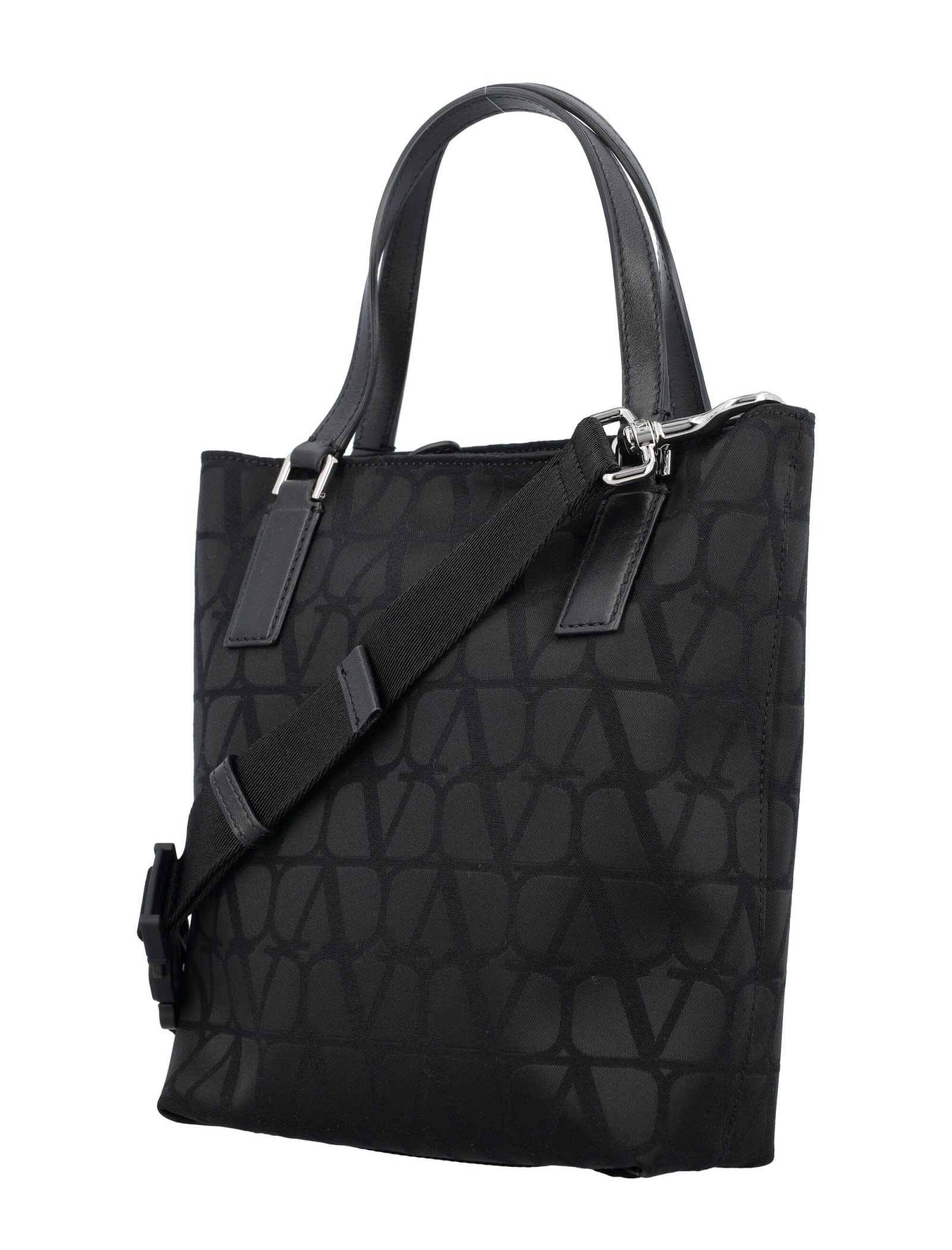 Shop Valentino Toile Iconographe Medium Tote Bag In Black