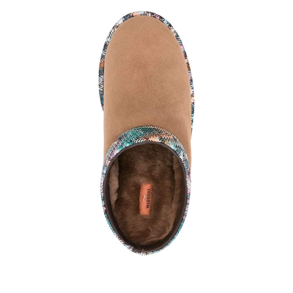 Missoni Patterned-trim Slippers In Multi