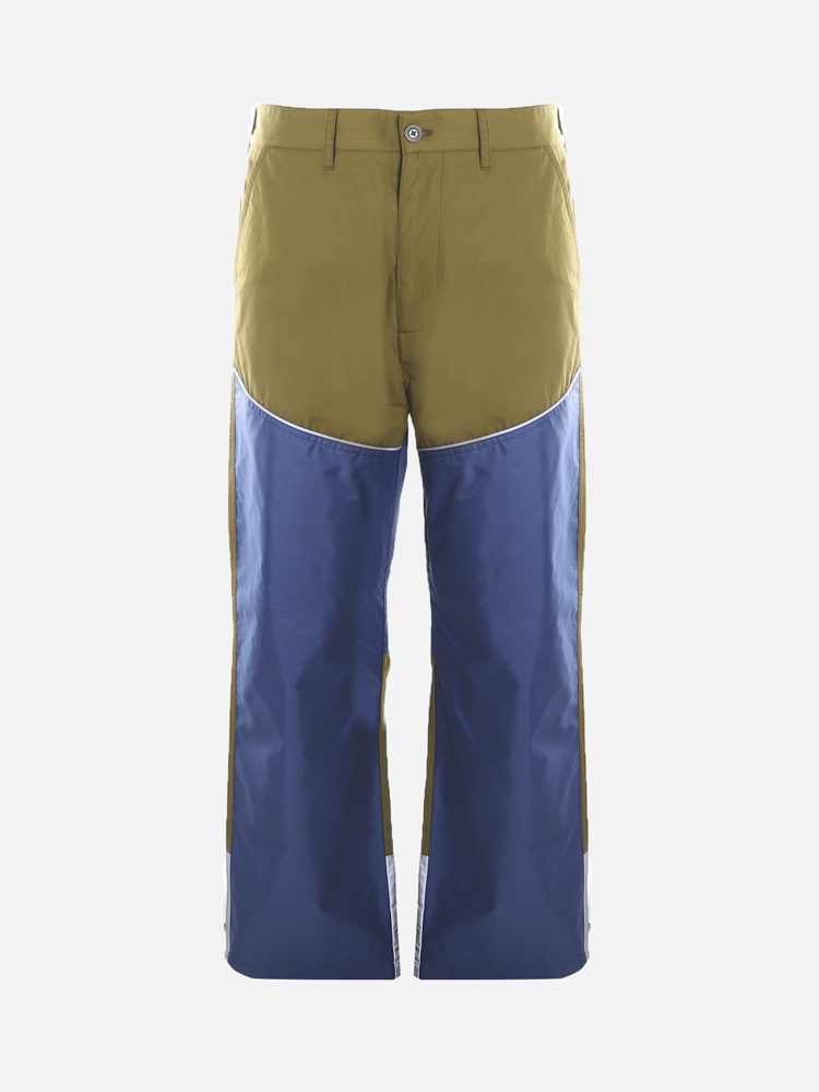 Moncler Genius Color Block Trousers In Nylon And Cotton