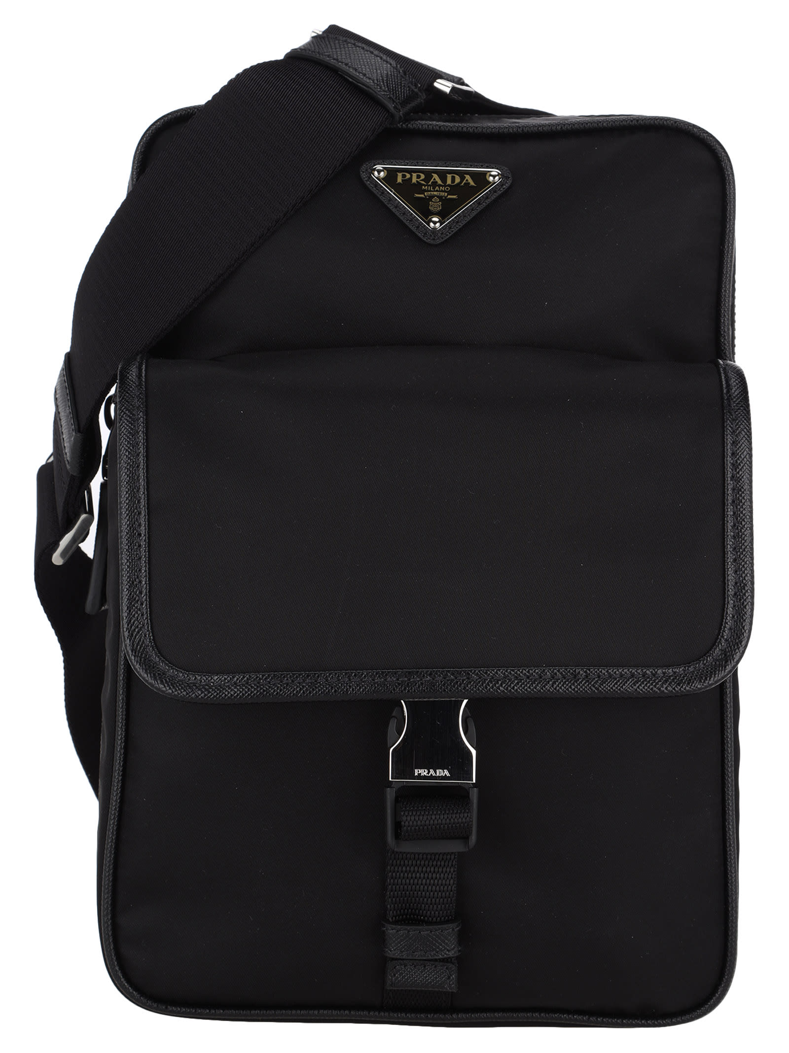 Prada One Shoulder Strap Backpack In Black | ModeSens