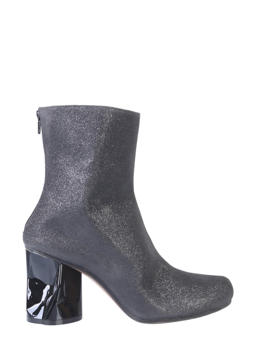 Shop Maison Margiela Boot With Crushed Heel In Black