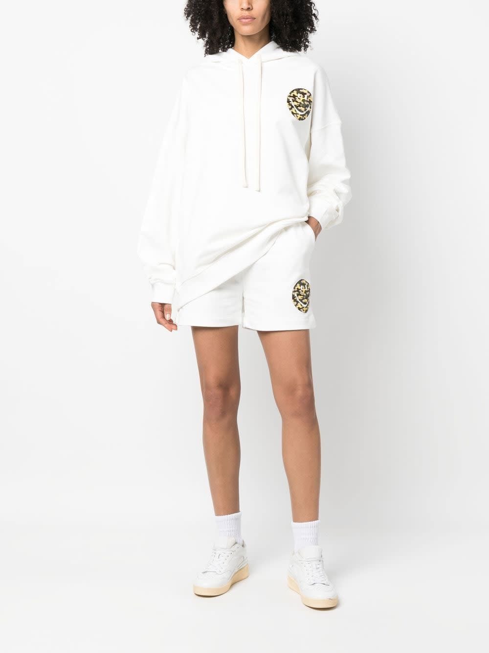 Joshua Sanders Camouflage Logo-print Drawstring Shorts In White