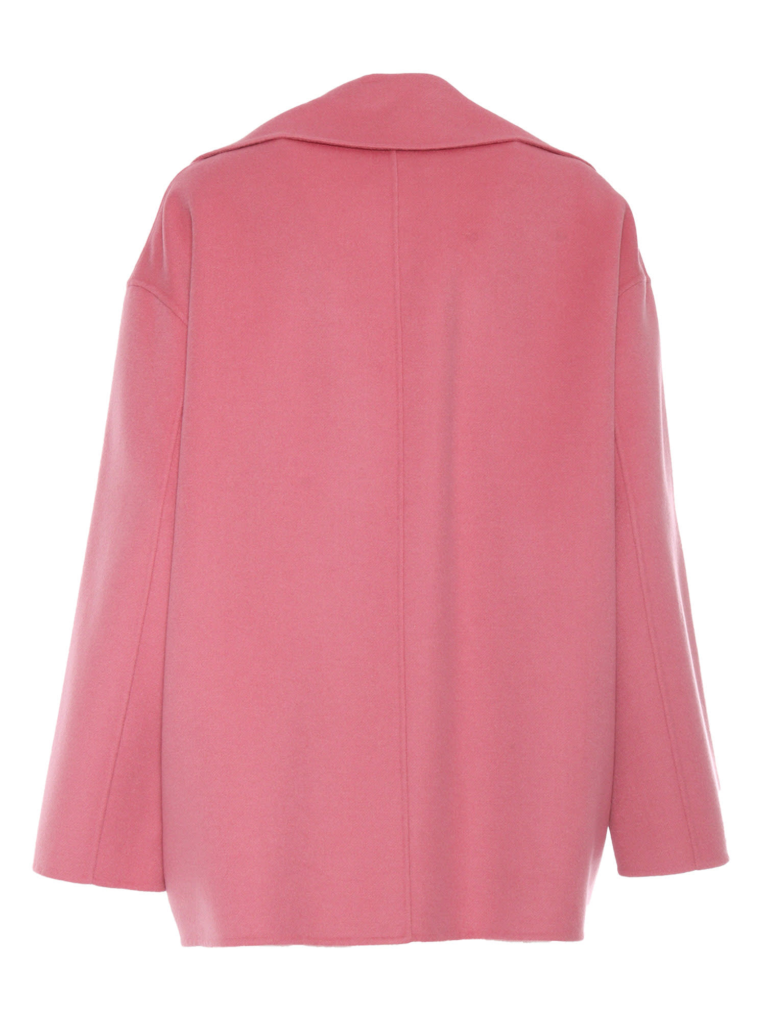 Shop Max Mara Spadino Peony Short Coat In Pink